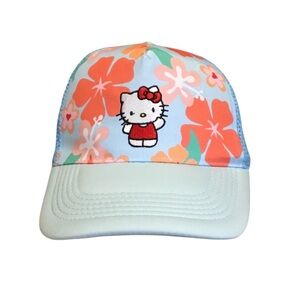 New Sanrio Hello Kitty Floral Mesh Trucker Hat